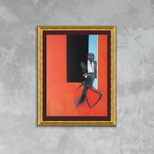 Study for a Portrait March 1991 Artwork by Francis Bacon Poster Exclusive Framed Canvas Print, Bacon painting, Vintage Poster, Artwork