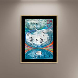 Die Polen der Nationalen Akademie der Wissenschaften Poster Druck gerahmte Leinwand, Poster von Herbert Danska, Werbeplakat, Geschenk Leinwand Wandkunst