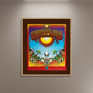 Grateful Dead Avalon Ballroom Konzert Poster Druck gerahmt Leinwand, Aoximoxoa Rick Griffin Kunst, Werbung, Rock ’n’ Roll, Vintage Poster