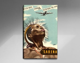 Affiche Vintage Sabena Congo Afrique Du Sud - Réf Rf53 - PostersAndCo 40x60cm