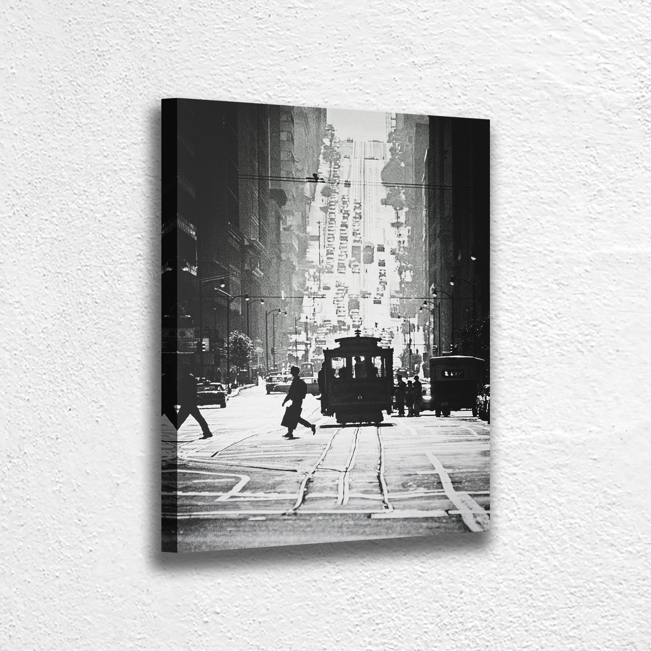 San Francisco Street Photo: Vintage Cable Car Art Print