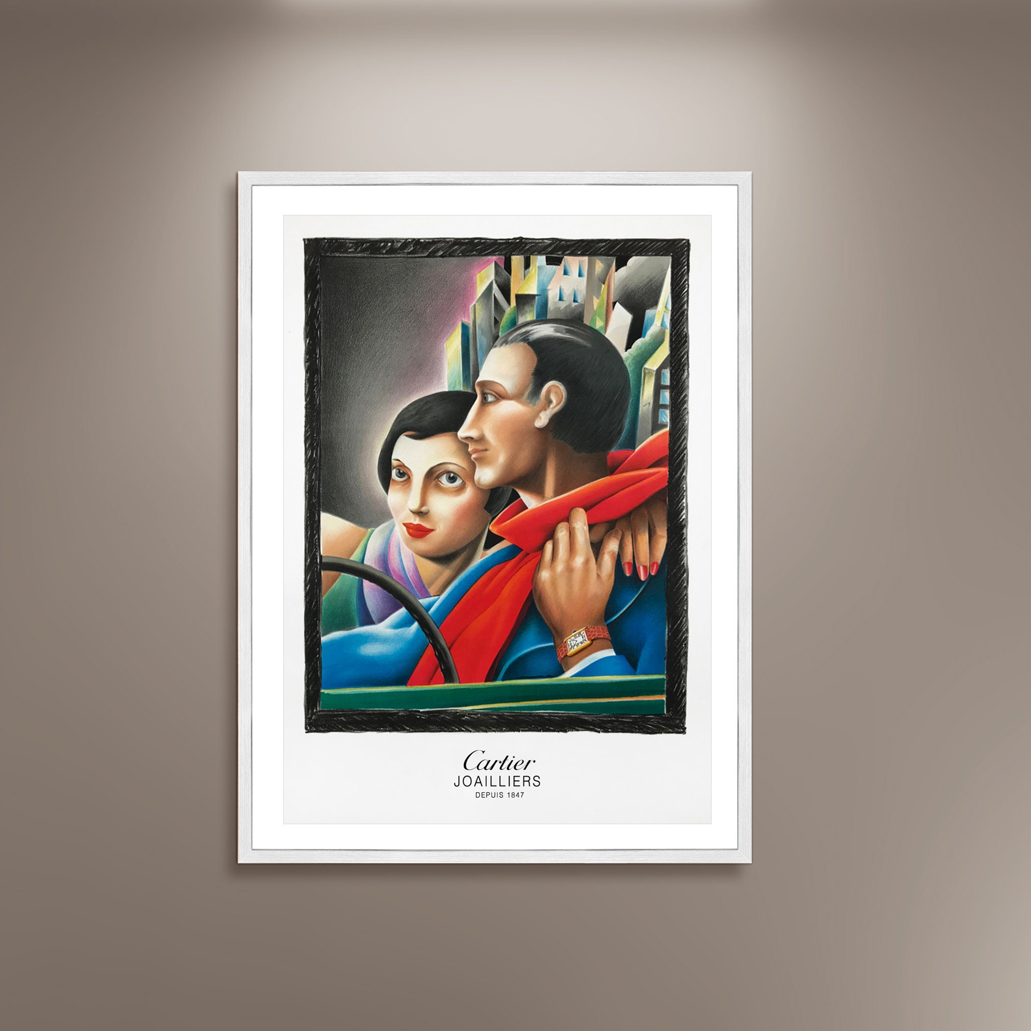 Cartier Joalliers Vintage Advertisement Poster Print - Framed