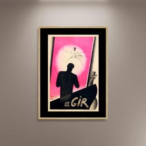 Paul Colin, To the Friend CH Gir 1928 Plakatdruck gerahmte Leinwand, Vintage französisches Art Deco Plakat, Werbeplakat, Geschenkleinwand Wandkunst