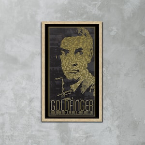 Póster de la película Goldfinger, James Bond 007, impresión en lienzo enmarcado, gráfico de cultura pop, póster vintage, póster de película, póster publicitario, arte de pared