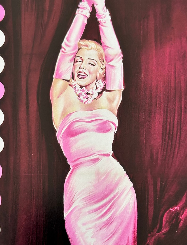 Marilyn Monroe Vintage Movie Poster: Framed Canvas Wall Art - Etsy