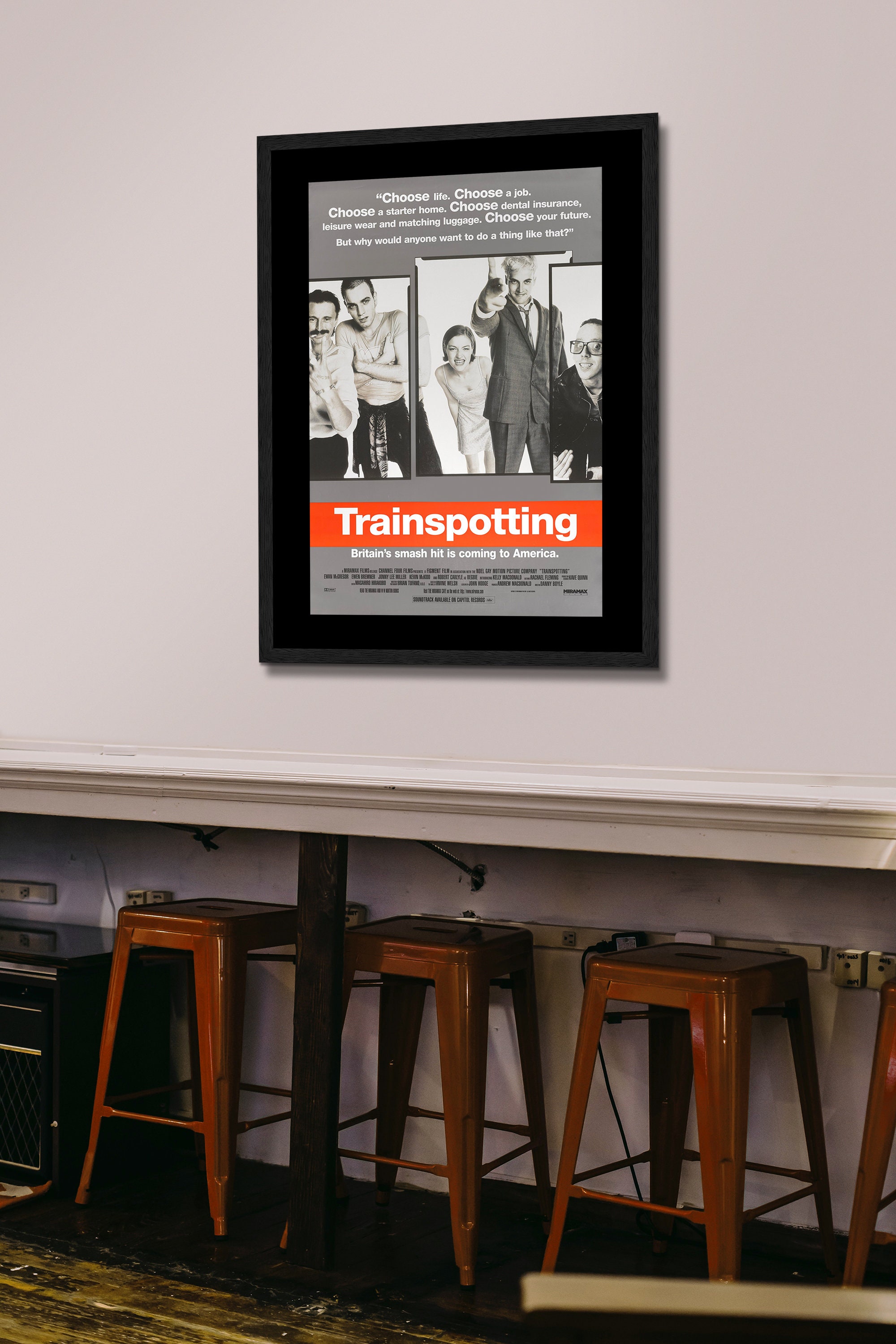 Trainspotting 1996 Film Poster: Framed Canvas Print - Etsy