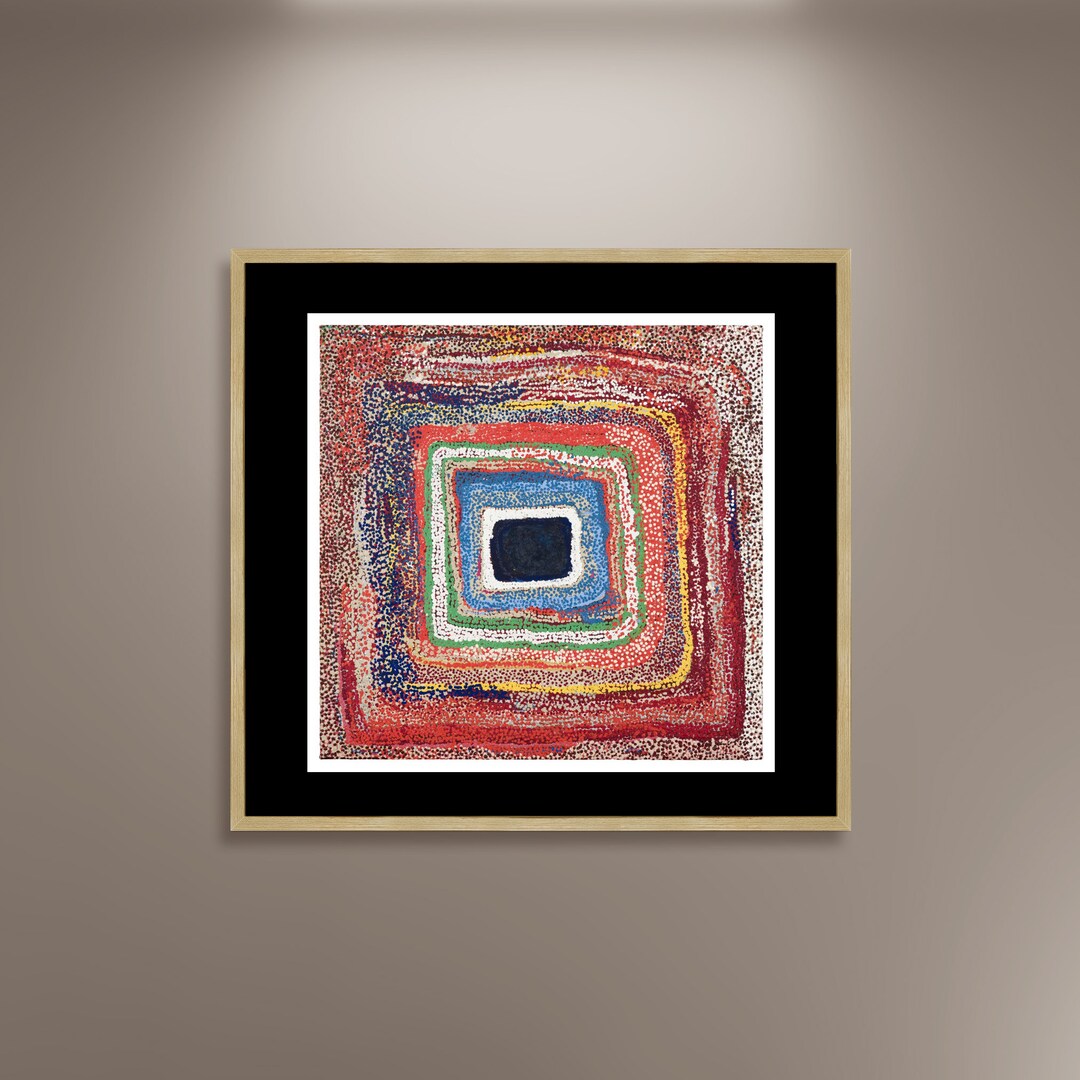 アボリジニ アート フレーム入りキャンバス プリント: Mulyatinki