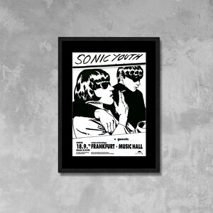 Sonic Jugend at Frankfurt Music Hall Poster gerahmt Leinwanddruck, Vintage Plakat, Filmplakat, Kinoplakat, Werbeplakat, Wandkunst