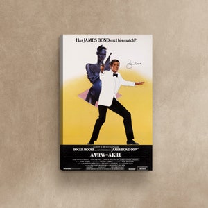 Month of Bond: A View to a Kill (1985) Rückblick Film Poster Leinwand, James Bond, Filmwerbeplakat, Filmplakat Leinwand, 007