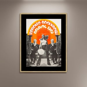 1969 Toronto Rock Roll Revival Poster Druck gerahmt Leinwand, kanadisches Konzertplakat, Musikplakat, Werbeplakat, Geschenkleinwand