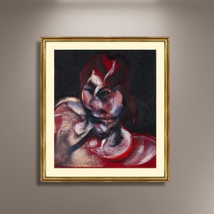 Francis Bacon Self Studies for Portrait Vintage Poster gerahmt Leinwanddruck, Vintage Plakat, Werbeplakat, Kunstgemälde, Wandkunst