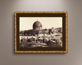 Al-Aqsa Mosque Vintage Photo: Jerusalem Historical Canvas Poster
