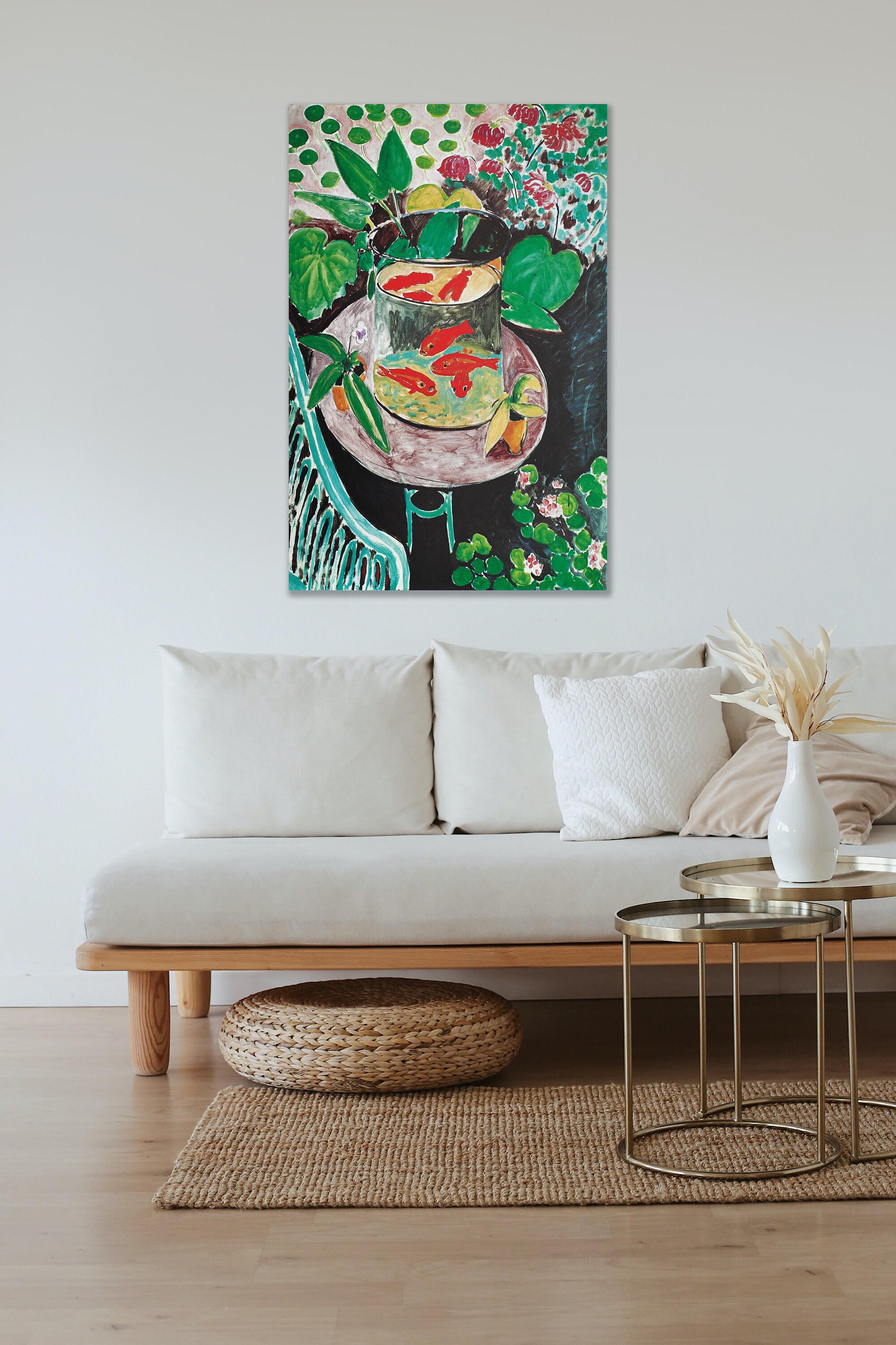 アンリ・マティス作「金魚の静物画」 - フランス油絵キャンバス