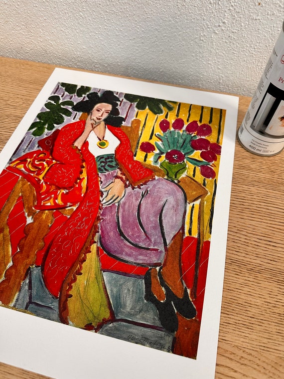 アンリ・マティス「赤いジャケットのオダリスク」キャンバスプリント