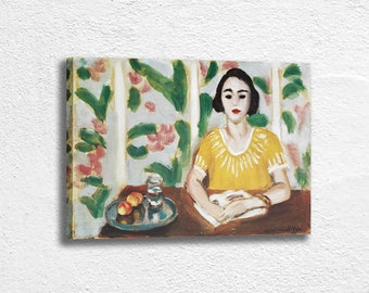 Henri Matisse Canvas Print: Woman Reading with Peaches, French Home Decor
