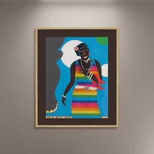 Romare Bearden Encore Posterdruck gerahmte Leinwand, Jazz Poster, Werbeplakat, Werbeplakat, Musik Vintage Poster, Geschenk Leinwand