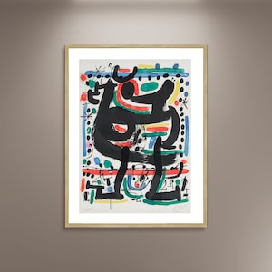 Joan Miró, Manifesto per l'apertura dell'Atelier Mourlot a New York Stampa su tela incorniciata, Poster vintage, Stampa pubblicitaria, Regalo