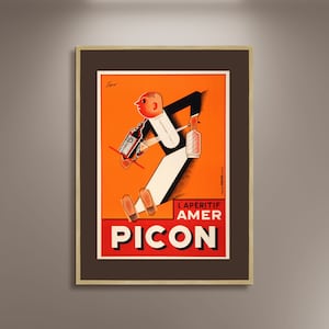 Póster vintage de Amer Picon, impresión en lienzo enmarcado, póster publicitario retro, póster francés, pósteres vintage, arte mural, lienzo de regalo, arte en lienzo