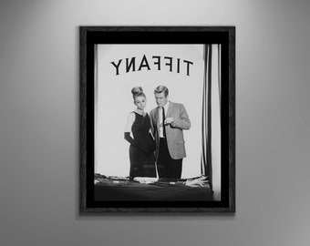 Audrey Hepburn 'Breakfast At Tiffany's' Framed Canvas Poster