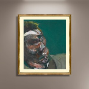 Francis Bacon Studie Selbstporträt Vintage Poster gerahmt Leinwanddruck, Vintage Plakat, Werbeplakat, Kunstmalereien, Wandkunst