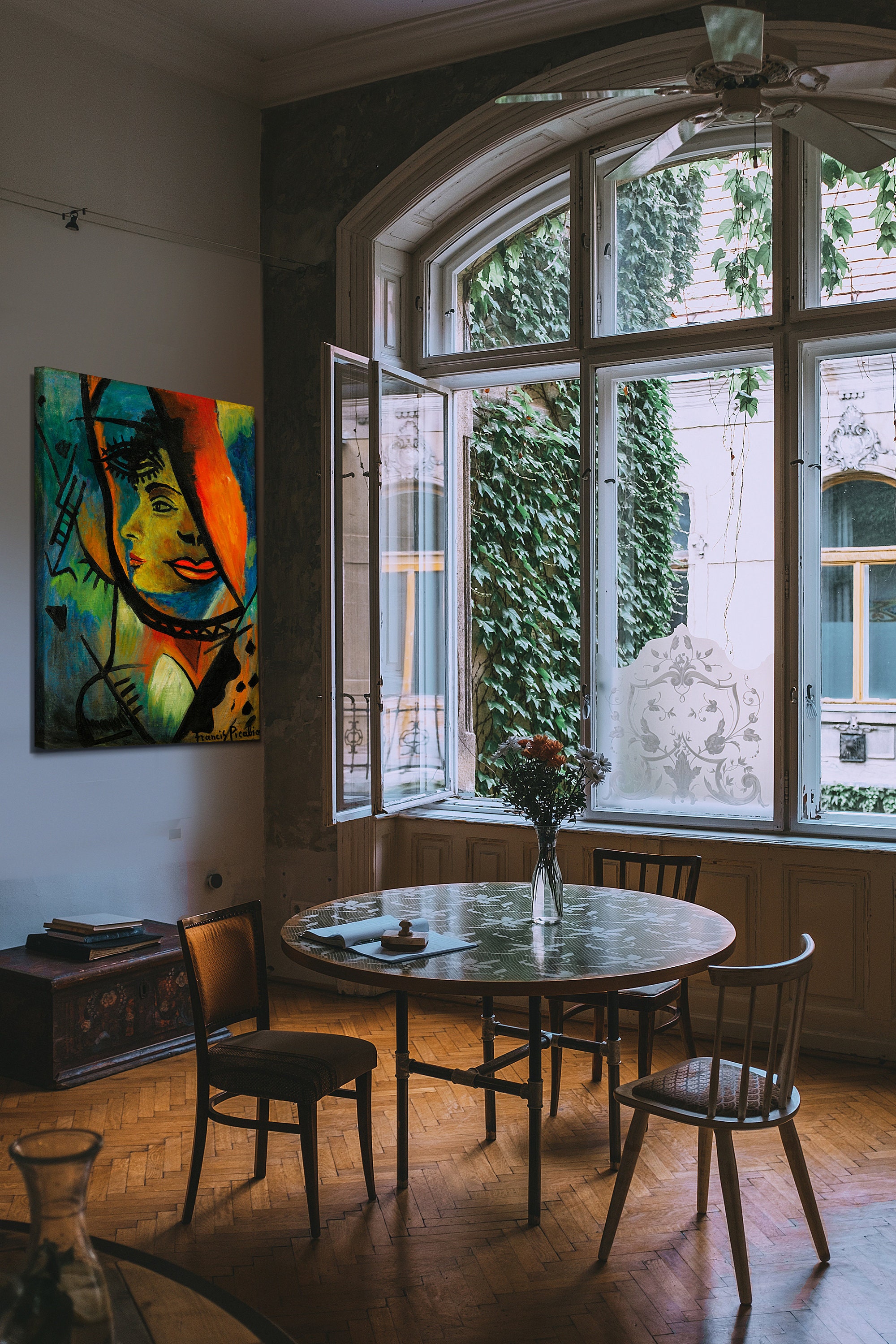 フランシス・ピカビアの肖像：ヴィンテージモダニズムの額入り