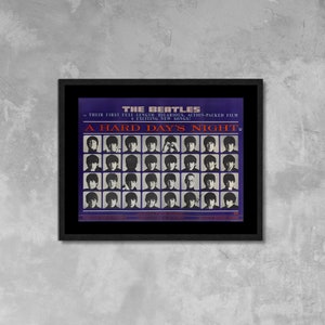 The Beatles, A Hard Day's Night Movie Poster gerahmte Leinwand Druck, Vintage Poster, Filmplakat, Kinoplakat, Werbeplakat, Wand Kunst