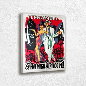 Fernandel Film Werbung Poster Druck Leinwand, moderne Kunst, abstrakte Kunst, Wand Kunst Dekor Leinwand