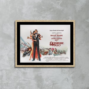 Octopussy James Bond Filmposter gerahmt Leinwanddruck, Popkultur Grafik, James Bond 007, Vintage Plakat, Filmplakat, Werbeplakat