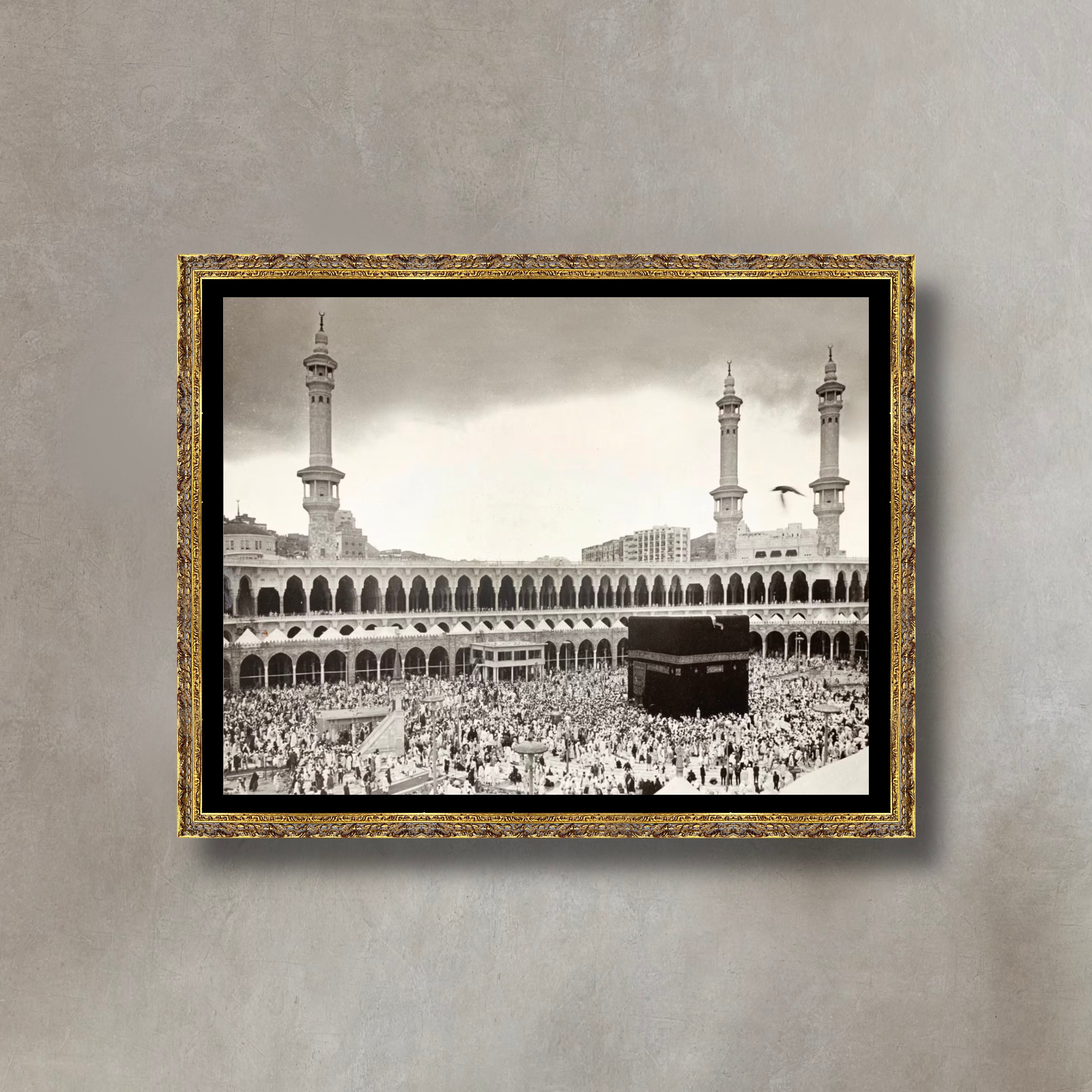 The Kaaba, Al-Ka'bah, The Cube, Ka'bah Photo Print Canvas, Kaabah Art Printed Poster, Modern Islamic Art, Wall art decor
