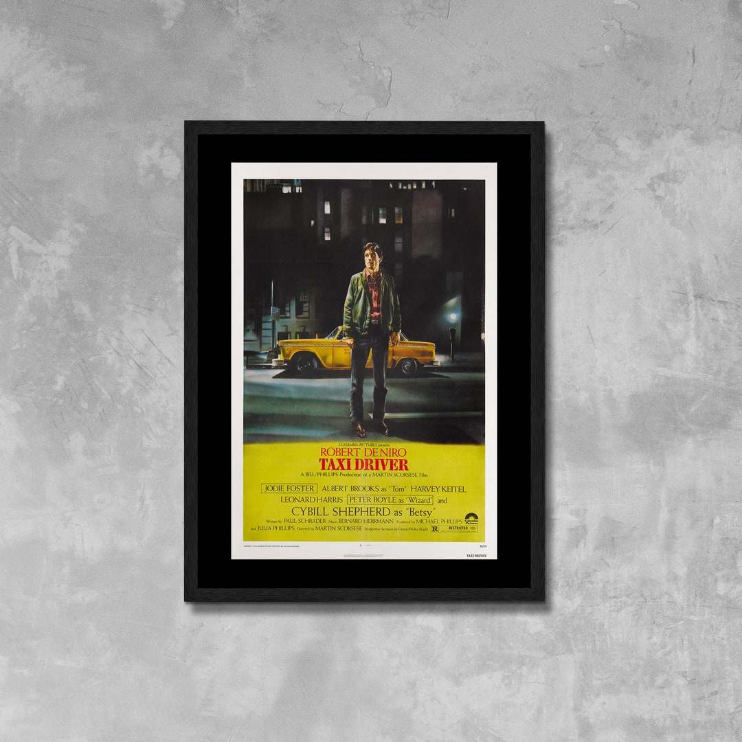 タクシードライバー 1976年映画ポスター：ロバート・デ・ニーロ 額入り