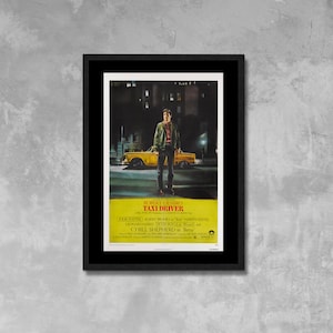 Taxi Driver 1976 Film Poster Stampa su tela incorniciata, Robert Deniro, Poster vintage, Poster cinematografico, Poster cinematografico, Poster pubblicitario, arte murale