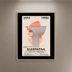 Kleopatra Schwedisch 1917 Film Poster Druck gerahmte Leinwand, Werbeplakat, Filmplakat, Werbung Vintage Poster, Geschenk Leinwand