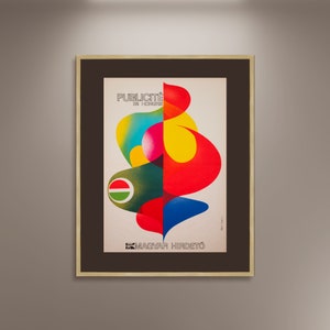 Vintage ungarisches Werbeplakat Druck gerahmte Leinwand, Ungarn Plakat, Werbeplakat, Vintage Poster, Geschenk Leinwand