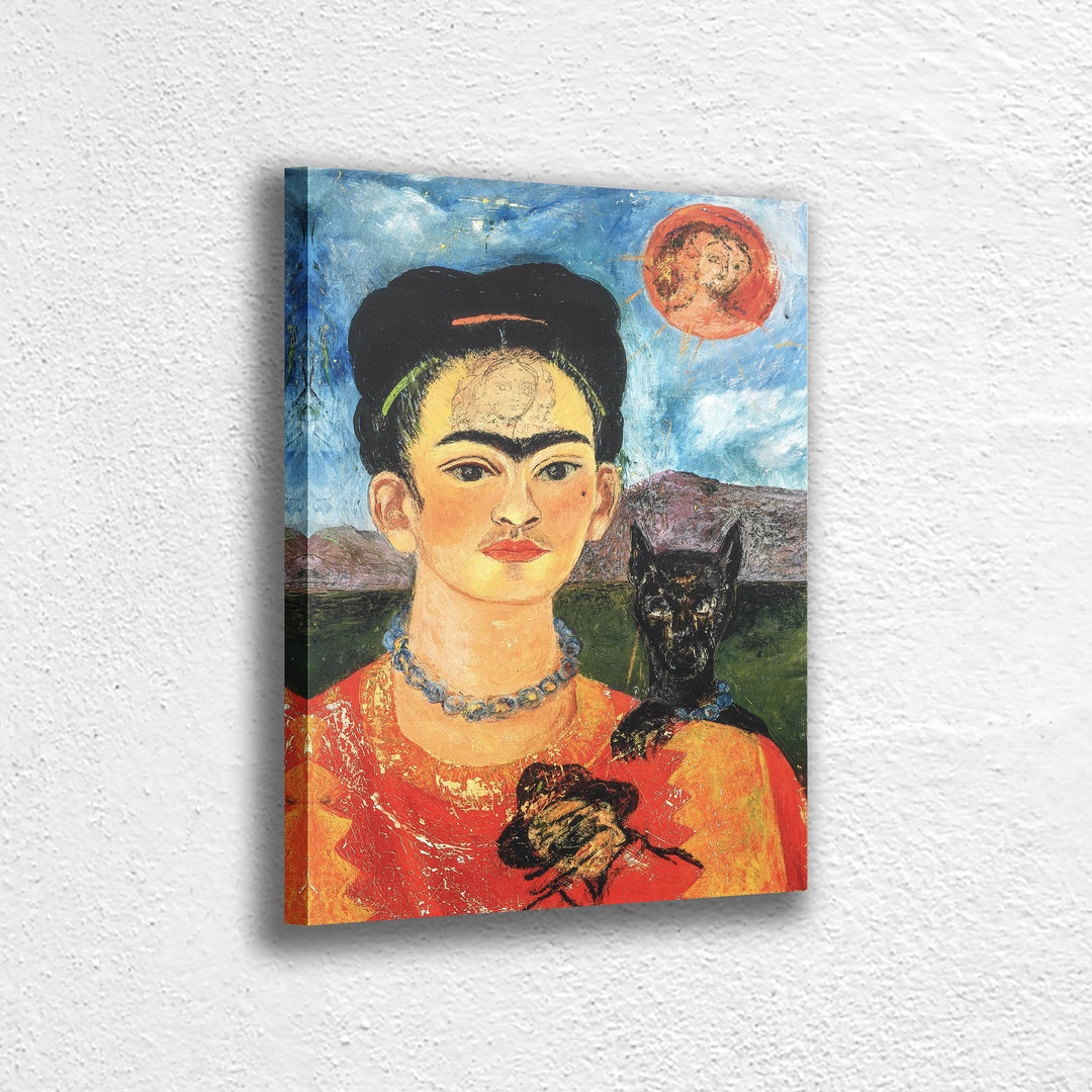 Frida Kahlo Self Portrait Canvas Print: Limited Edition Home Decor - Etsy