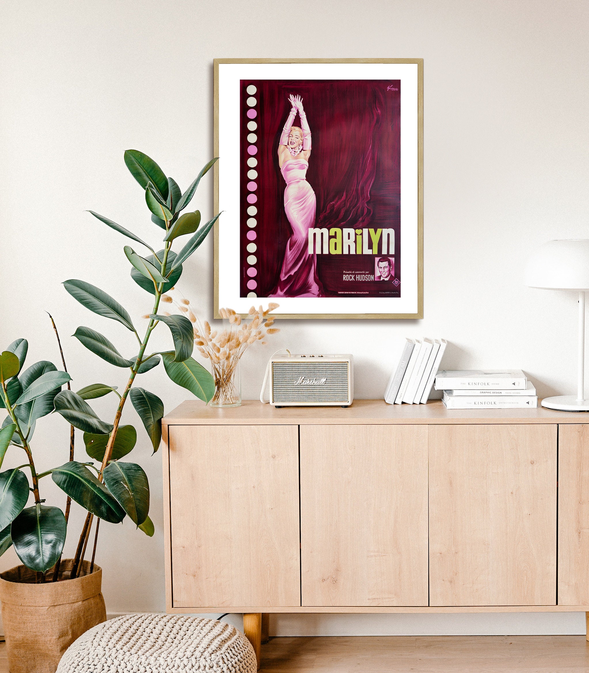 Marilyn Monroe Vintage Movie Poster: Framed Canvas Wall Art - Etsy