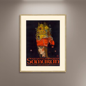 Sumurun Movie Poster Print gerahmte Leinwand, Pola Negri, Movie Poster, Filmposter, Werbeposter, Vintage Poster, Geschenkleinwand