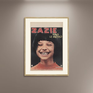 Zazie in der Metro Französisches Plakat Druck gerahmte Leinwand, Werbeplakat, Französisches Plakat, Vintage Poster, Geschenk Leinwand, Wandkunst