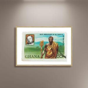 Sello postal de Rowland Hill de Ghana de 1979, póster de sellos africanos antiguos, decoración de arte mural con imágenes, impresiones de pósteres de viajes antiguos