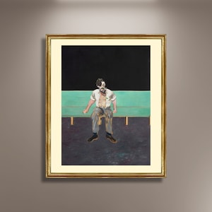 Francis Bacon Studie für Porträt von Lucian Freud Vintage Poster gerahmt Leinwanddruck, Bacon Art, Werbung Vintage Poster, Wandkunst Geschenk