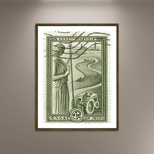 Sellos de la mitología griega de Deméter (Ceres), póster impreso enmarcado, decoración de pared, póster de viajes vintage.