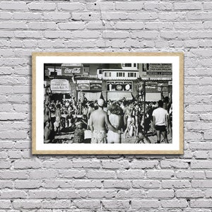 Max Yavno, Muscle Beach Los Angeles Photo Poster Framed Canvas Print, California Photos, Vintage Poster, old city canvas wall art