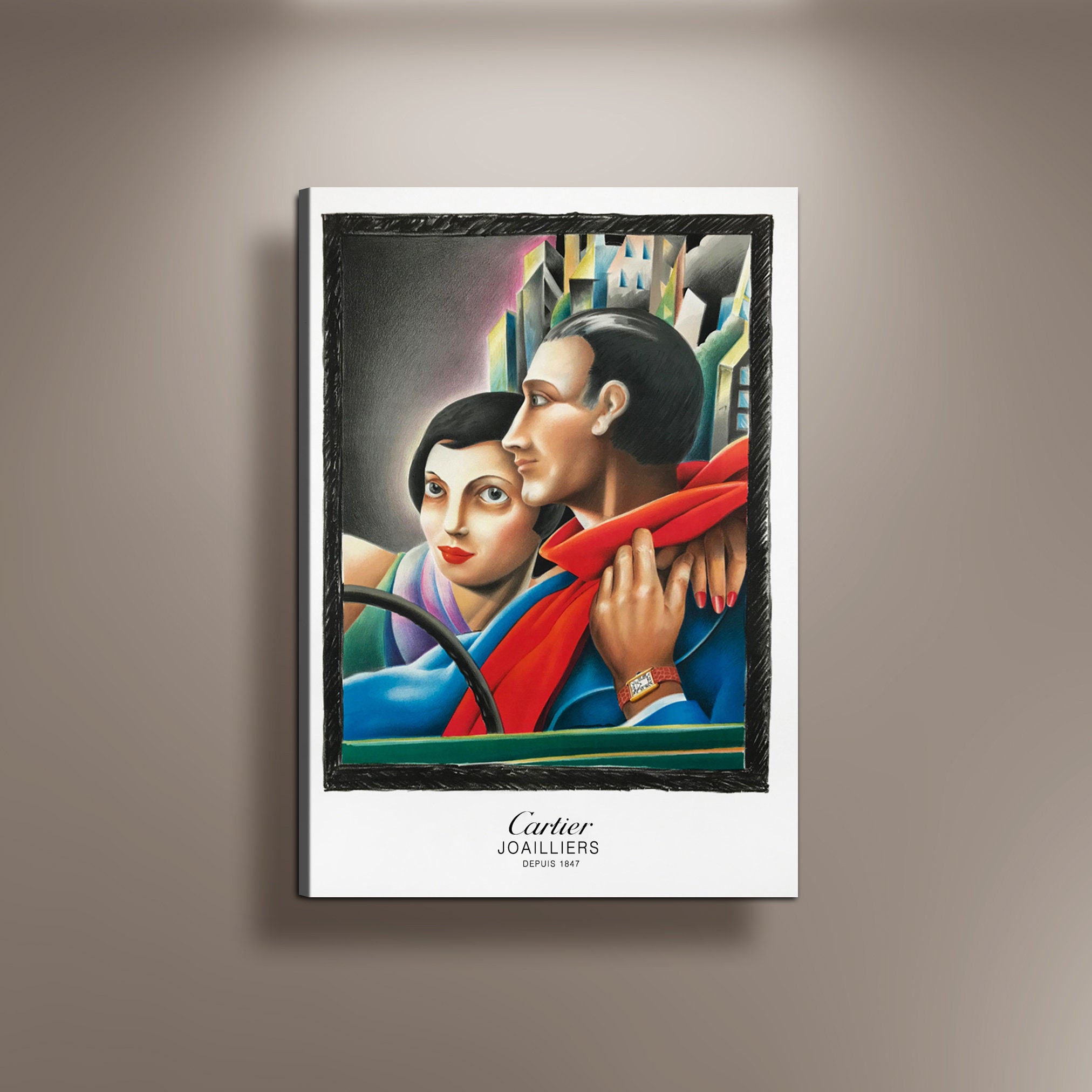 Cartier Joalliers Vintage Advertisement Poster Print - Framed