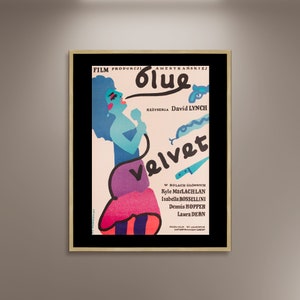 Póster de película musical Blue Velvet 1986, lienzo enmarcado, Bryan Fuller, póster musical, póster polaco, póster de película, póster publicitario, regalo