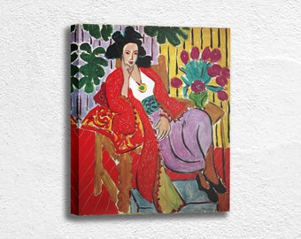 Henri Matisse Odalisque in Red Jacket Canvas Print - French Wall Art