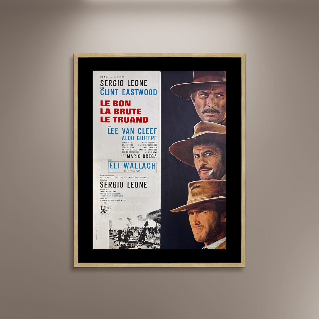 The Good, the Bad and the Ugly 1966 Filmplakat Druck Gerahmte Leinwand