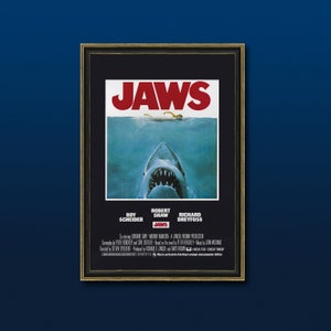 Locandina del film Jaws Poster colorato Stampa su tela, Poster vintage, Poster del film, Poster cinematografici, Poster pubblicitario, Arte murale su tela