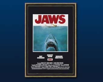 Jaws Movie Poster: Colorful Canvas Print, Vintage Film Art
