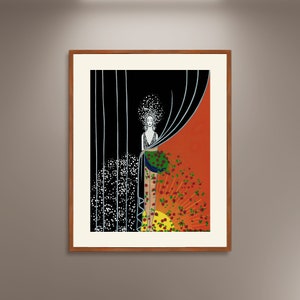 Erte Spring Art Deco Poster: Elegant Framed Canvas Print
