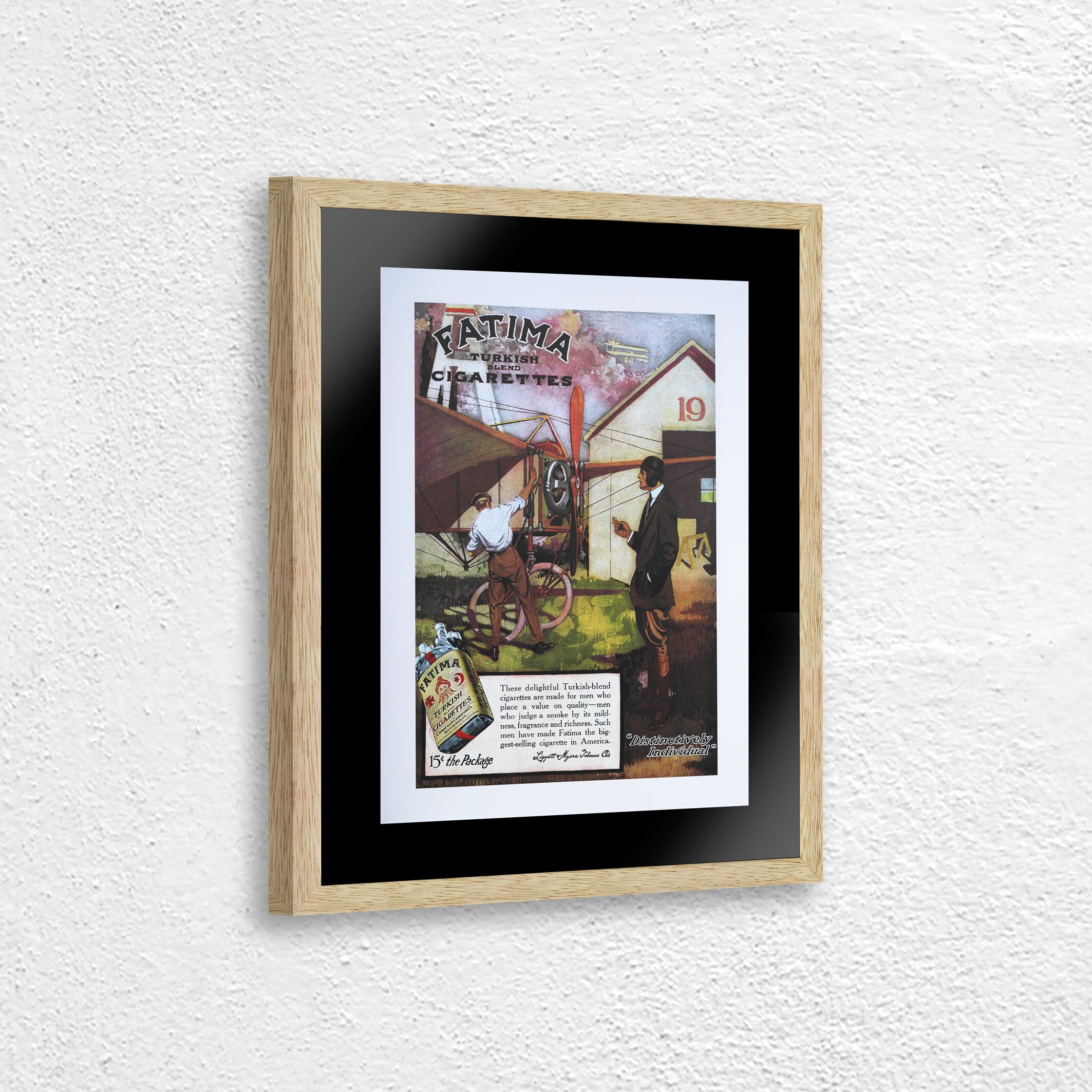 fatima cigarettes poster Framed Print of Turkish Blend Cigarette Print 1915. Framed Print from Fine Art Storehouse 1950 Ad Fatima Cigarettes Cameron