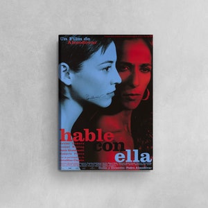 Póster de la película Hable con ella, póster de Hable con ella (2002), en español, firmado por Pedro Almodóvar, póster publicitario de la película
